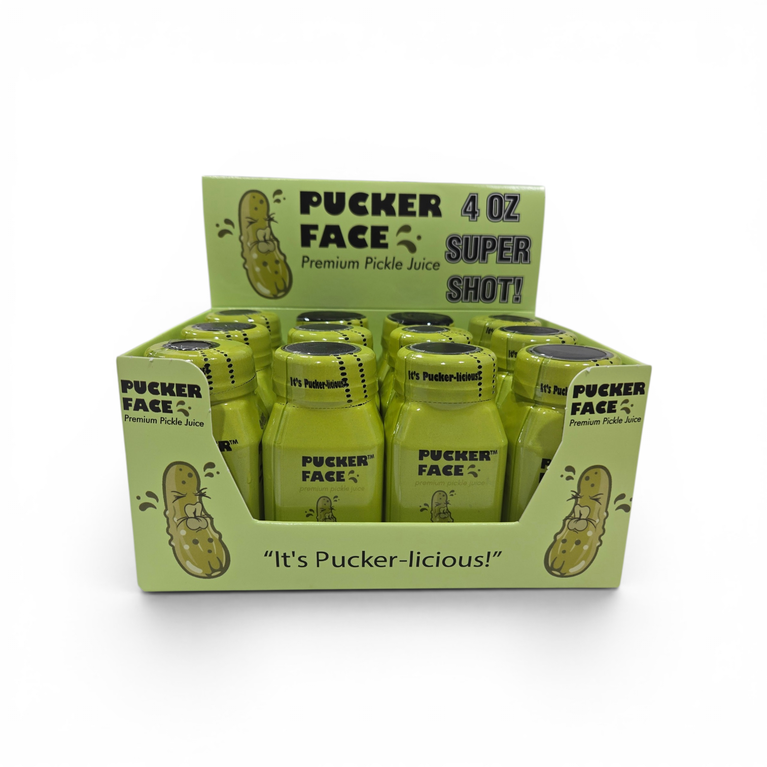 PUCKER FACE 4 oz Super Shot 12 Pack Bottles