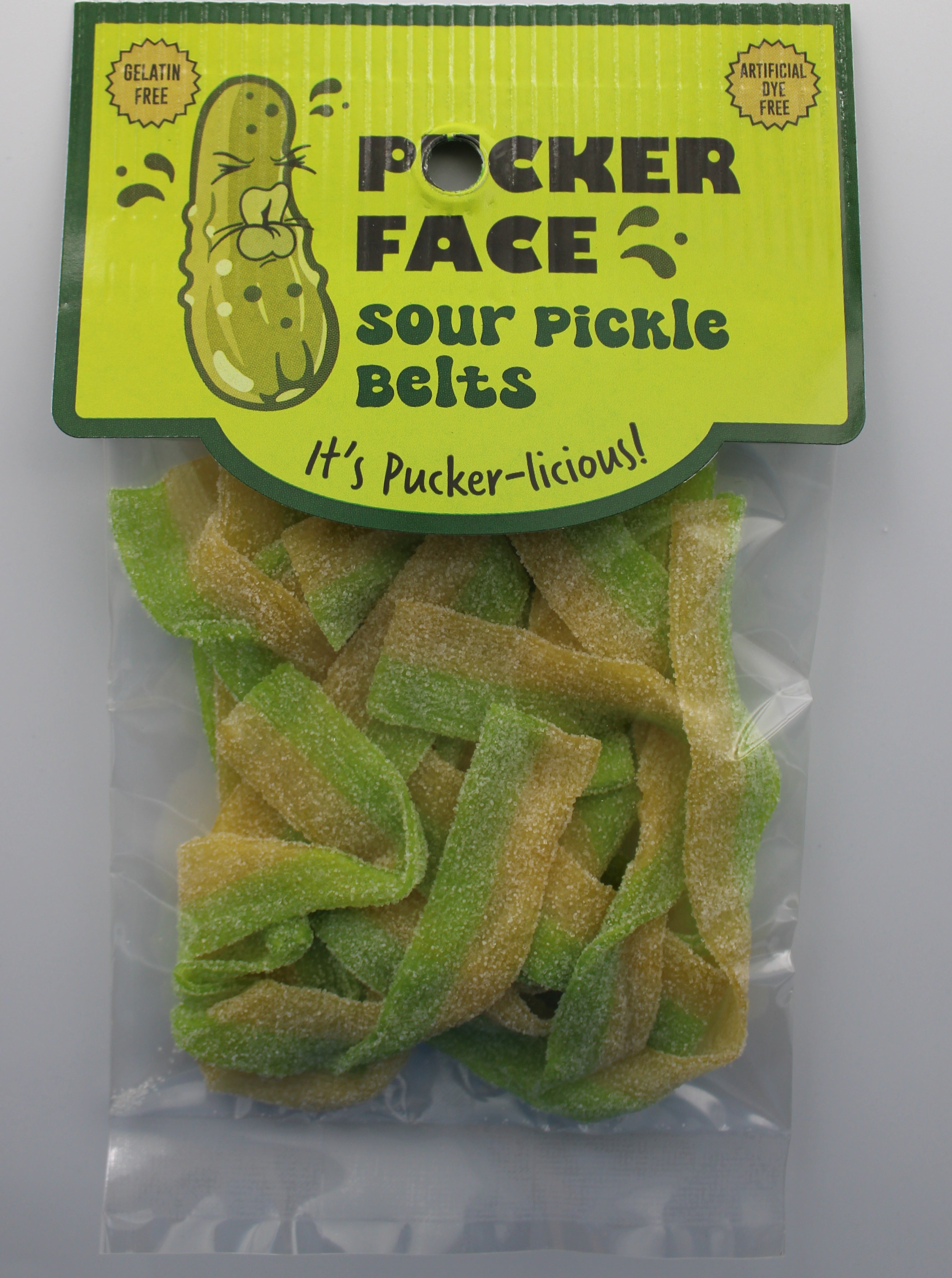 PUCKER FACE SOUR PICKLE BELTS 12 2oz Bags