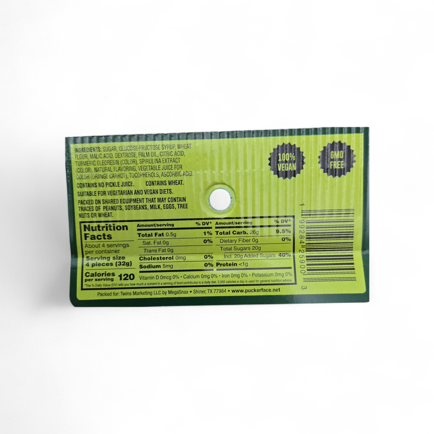 PUCKER FACE SOUR PICKLE BELTS 12 2oz Bags